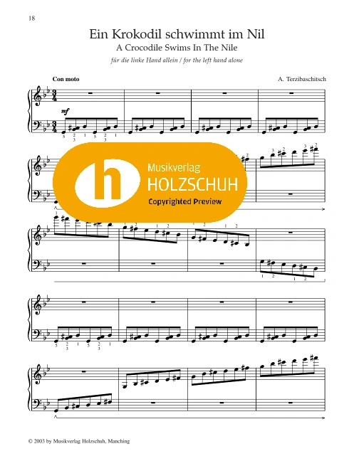 Ein Krokodil schwimmt im Nil